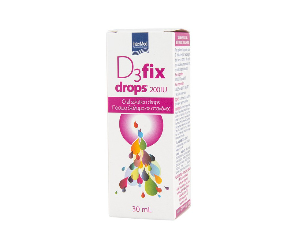9165 Intermed D3 Fix Drops 200iu 30ml - Image 1