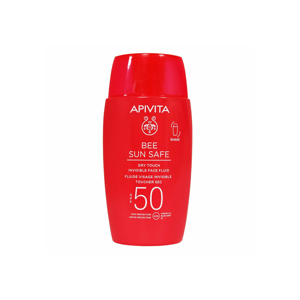 Apivita Bee Sun Safe Dry Touch Invisible Face Fluid Λεπτόρρευστη Αντηλιακή Κρέμα Προσώπου SPF50, 50ml - Image 1