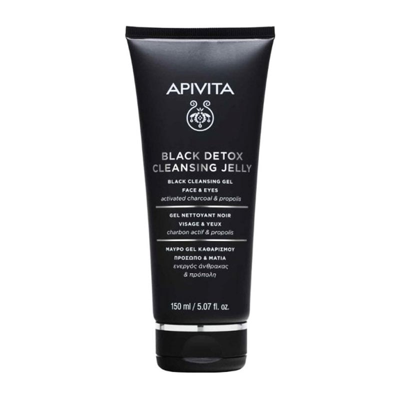 apivita-black-detox-mauro-tzel-katharismou-gia-prosopo-matia-150ml Apivita Black Detox Cleansing Gel (150ml) - Μαύρο Τζελ Καθαρισμού για Πρόσωπο και Μάτια με Άνθρακα & Πρόπολη - Image 1