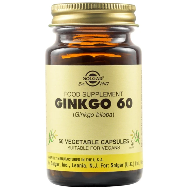 ba03cba87391b0328f6810fe1829779f.png Solgar Ginkgo Biloba 60 (60veg.caps) - Ενίσχυση Μνήμης & Συγκέντρωσης - Image 1