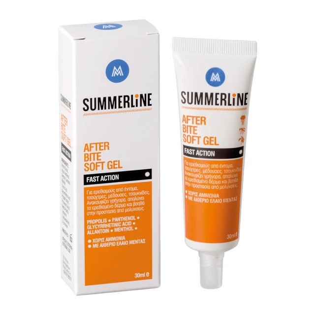 57ff4ea6b765159ab9e847a83aaae400.jpg Medisei Summerline After Bite Soft Gel Fast Action για Τσιμπήματα 30ml - Image 1