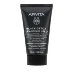 Apivita Mini Black Detox Cleansing Jelly, Μαύρο Gel Καθαρισμού Πρόσωπο & Μάτια με Πρόπολη & Ενεργός Άνθρακα 50ml