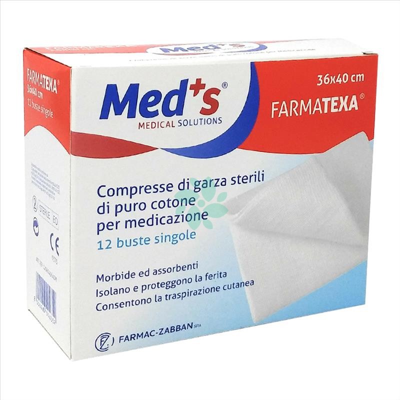 garza-sterile-36x40cm-12pz Med's FarmaTexa Υδρόφιλη Αποστειρωμένη Γάζα Πολλαπλών Πλέξεων 36x40cm 12τμχ - Image 1