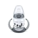 NUK First Choice Disney Mickey Μπιμπερό Εκπαίδευσης Με Στόμιο Σιλικόνης & 2 Λαβές, 150ml, γκρι