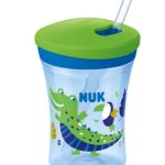 Nuk Action Cup Ποτηράκι που Αλλάζει Χρώμα με Καλαμάκι για 12m+ Χρώμα: Μπλε  230ml