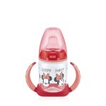 NUK First Choice Disney Mickey Μπιμπερό Εκπαίδευσης Με Στόμιο Σιλικόνης & 2 Λαβές, 150ml, κόκκινο