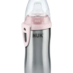 NUK Παγουράκι Active Cup ανοξείδωτο 215 ml με στόμιο, ροζ