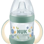 NUK for Nature Μπιμπερό εκπαίδευσης 150ml, με Δείκτη Ελέγχου Θερμοκρασίας, πράσινο