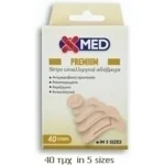 Medisei X-Med Premium Strips Αυτοκόλλητα Επιθέματα Διάφορα 40 Τεμάχια