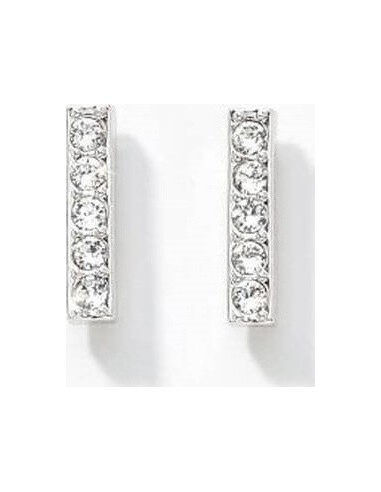 1 Medisei Dalee Jewels Earrings No 05411 Rhodium Crystals Bar Υποαλλεργικά Σκουλαρίκια από Ασήμι 925 με Ρόδιο, Μπάρα με Κρυστάλλους Ζιργκόν 1 Ζευγάρι - Image 1