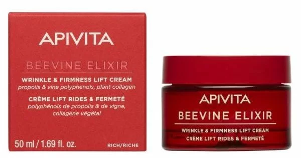 Apivita Beevine Elixir Wrinkle & Firmness Lift Cream Rich Αντιρυτιδική Κρέμα Ημέρας Πλούσιας Υφής για Σύσφιξη & Lifting 50ml