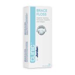 Jordan Clinic Brace Floss Οδοντικό Νήμα Ιδανικό για Σιδεράκια, Γέφυρες & Εμφυτεύματα, 50τεμ.