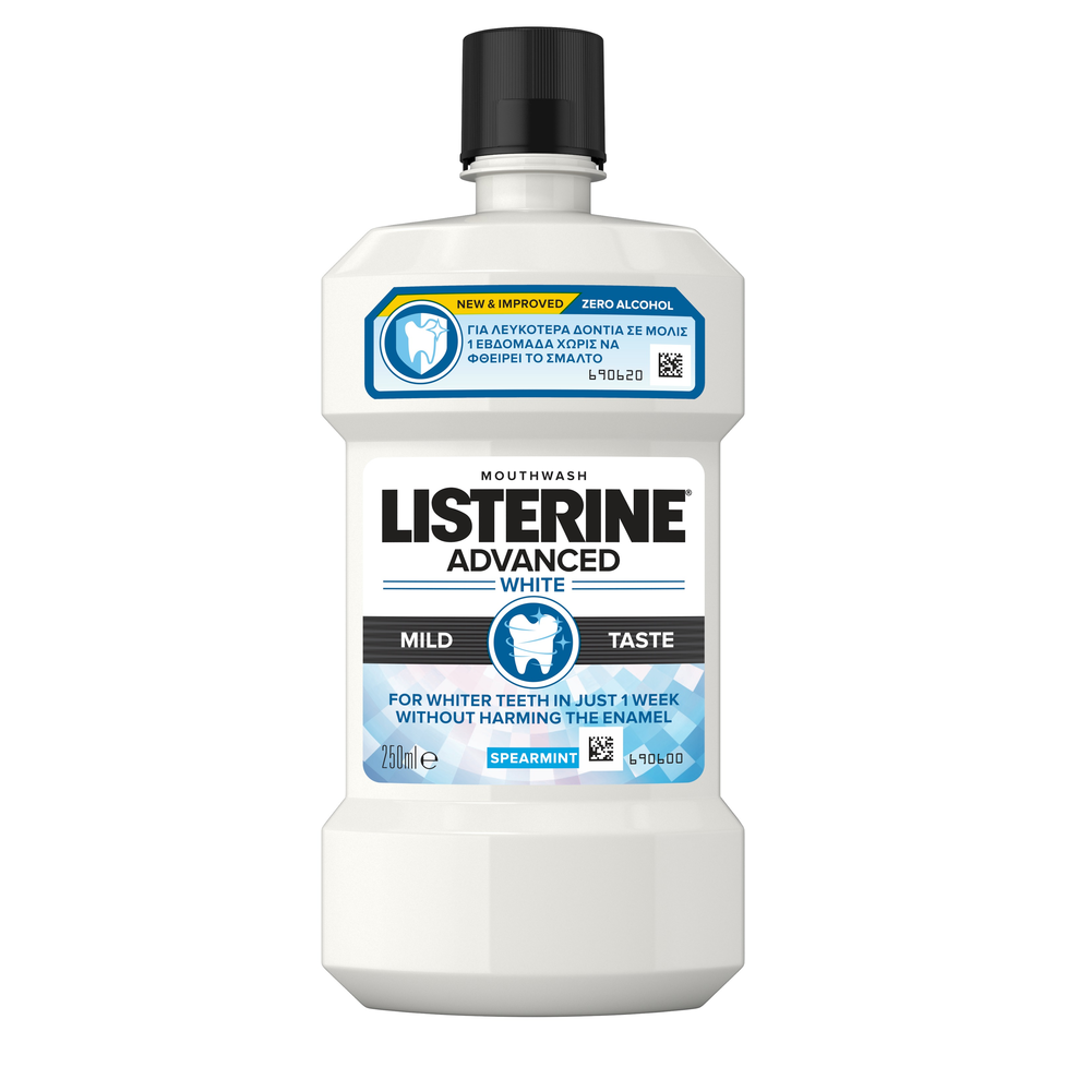 8 Listerine Solution Advanced White Στοματικό Διάλυμα για πιο Λευκά Δόντια, 500ml - Image 1