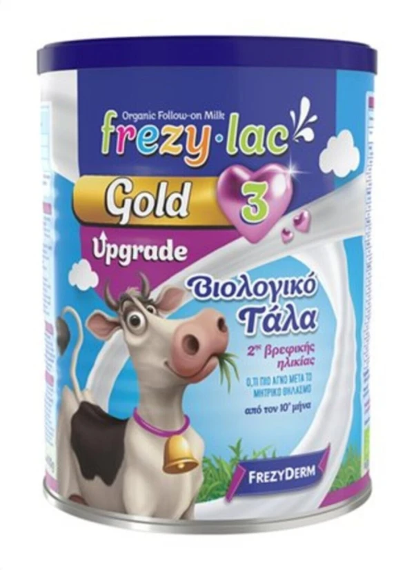 80a29916effd49ba4edebb580bb7a29e.jpg Frezylac Gold UPGRADE 3 Πίνω & Μεγαλώνω Βιολογικό Ρόφημα Γάλακτος σε Σκόνη για μετά τον 10ο μήνα, 400g - Image 1