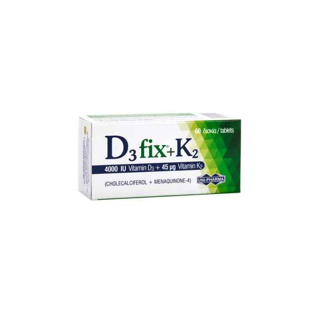 4 Unipharma D3 Fix 4000IU + K2 45mg 60tabs - Image 1