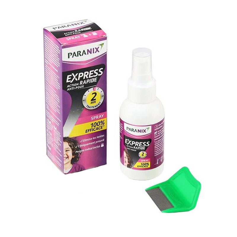 2 Paranix Express Spray + Comb - Αντιφθειρικό Σπρέι Ταχείας Δράσης & Χτένα - Image 1