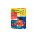 Mollers Omega-3 (36 Ζελεδάκια-Ψαράκια) με Γεύση Φράουλα - Λιπαρά Οξέα για Παιδιά