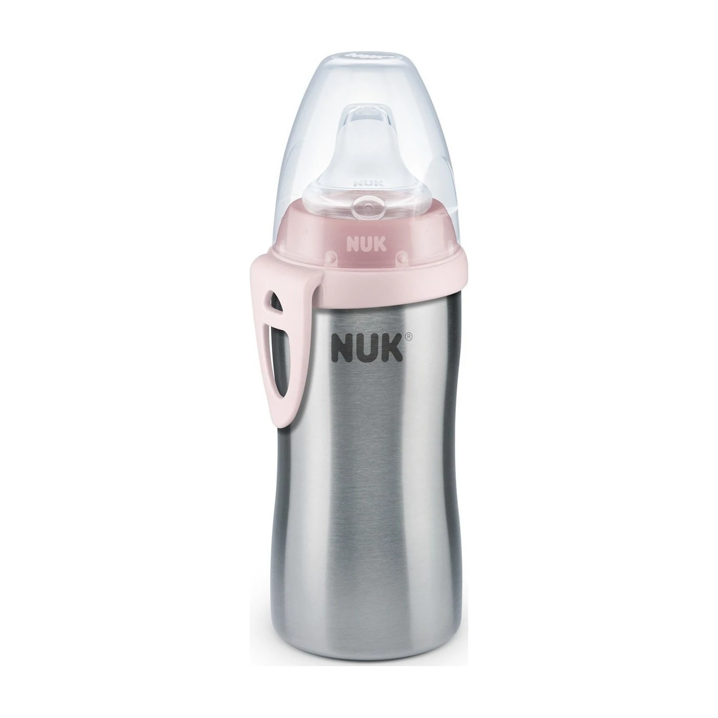 active-cup-pagouri-anoxeidoto-atsali-12m-roz-215ml NUK Active Cup Παγούρι Ανοξείδωτο Ατσάλι ροζ 12M+ (215ml) - Image 1