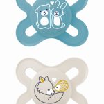 Mam Ορθοδοντικές Πιπίλες Σιλικόνης Start για 0-2 μηνών Μπλε/Μπεζ 2 τεμάχια