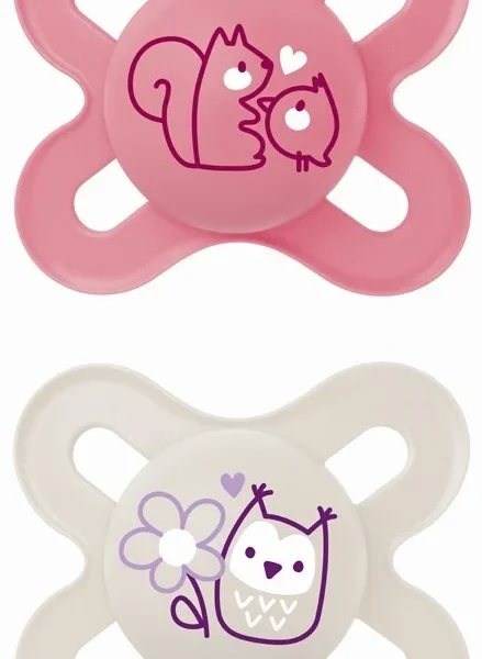 Mam Start Ορθοδοντική Πιπίλα Σιλικόνης για 0-2 μηνών Ροζ/Μπεζ 2 τεμάχια