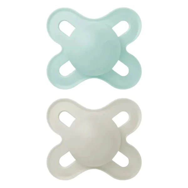 Mam Original Start Ορθοδοντική Πιπίλα Σιλικόνης για 0-2m Βεραμάν/Γκρι, 2τμχ