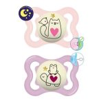 MAM Supreme Night  Πιπίλα Σιλικόνης Κορίτσι (2-6m) 2τμχ