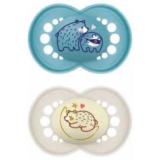 Mam Σετ Πιπίλες Σιλικόνης Day & Night για 6-16 μηνών