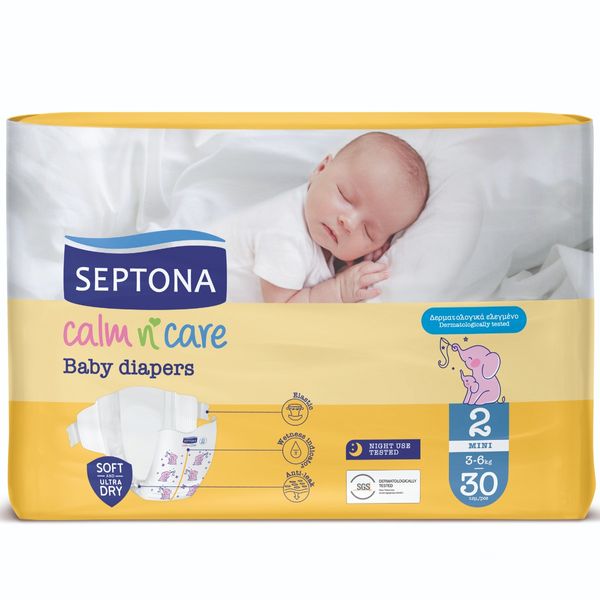 Πάνες Septona Calm N' Care Mini No2 (3-6Kg) 30τεμ