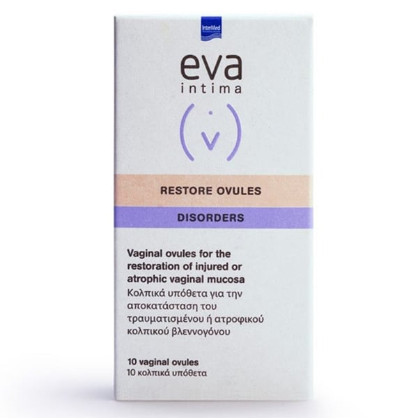 Intermed Eva Intima Restore Ovules Disorders- Κολπικά Υπόθετα Αποκατάστασης του Βλεννογόνου