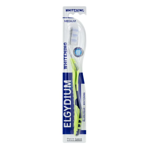 Elgydium Whitening Medium Green - Οδοντόβουρτσα Μέτρια Για Πιο Λευκά Δόντια