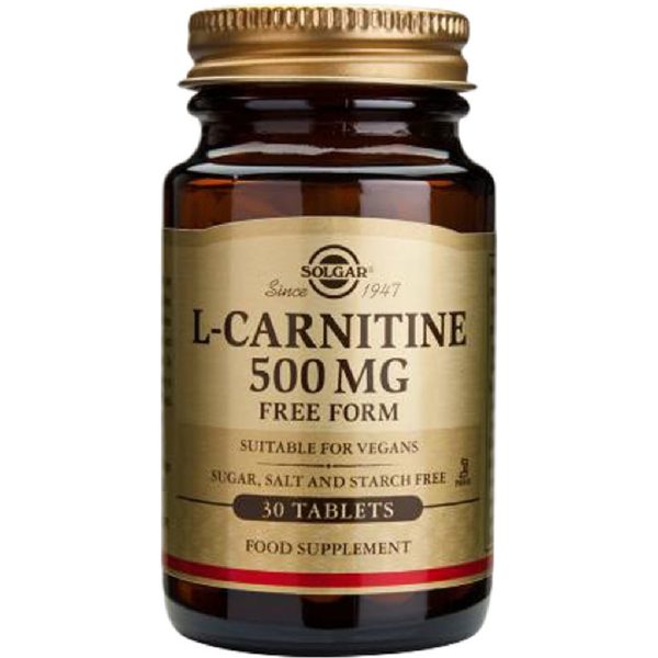Solgar L-Carnitine 500mg  - Αδυνάτισμα, υγεία καρδιαγγειακού συστήματος