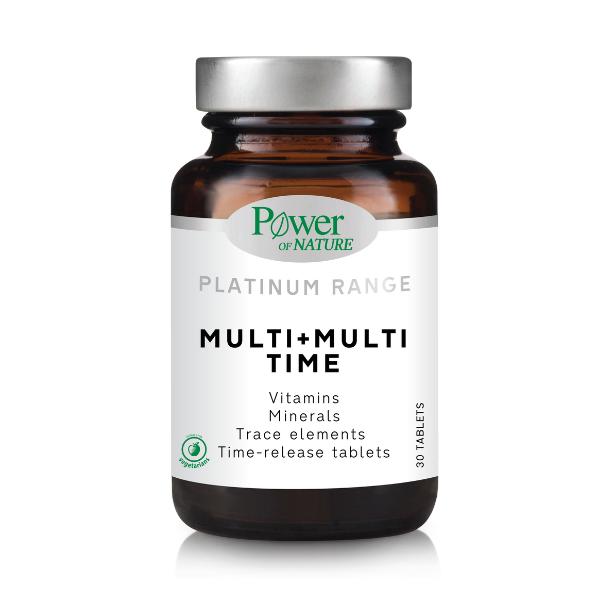 Power of Nature Platinum Range Multi + Multi Time - Πολυβιταμίνη για Ενέργεια