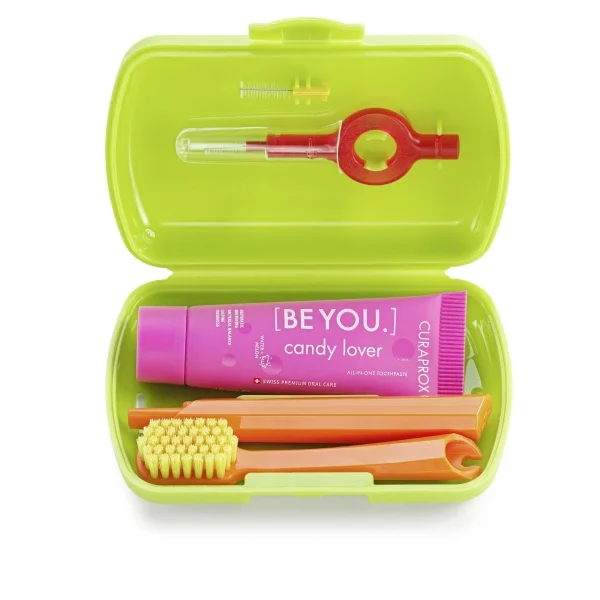 Curaprox Travel Set Στοματικής Υγιεινής Ταξιδίου Πράσινο
