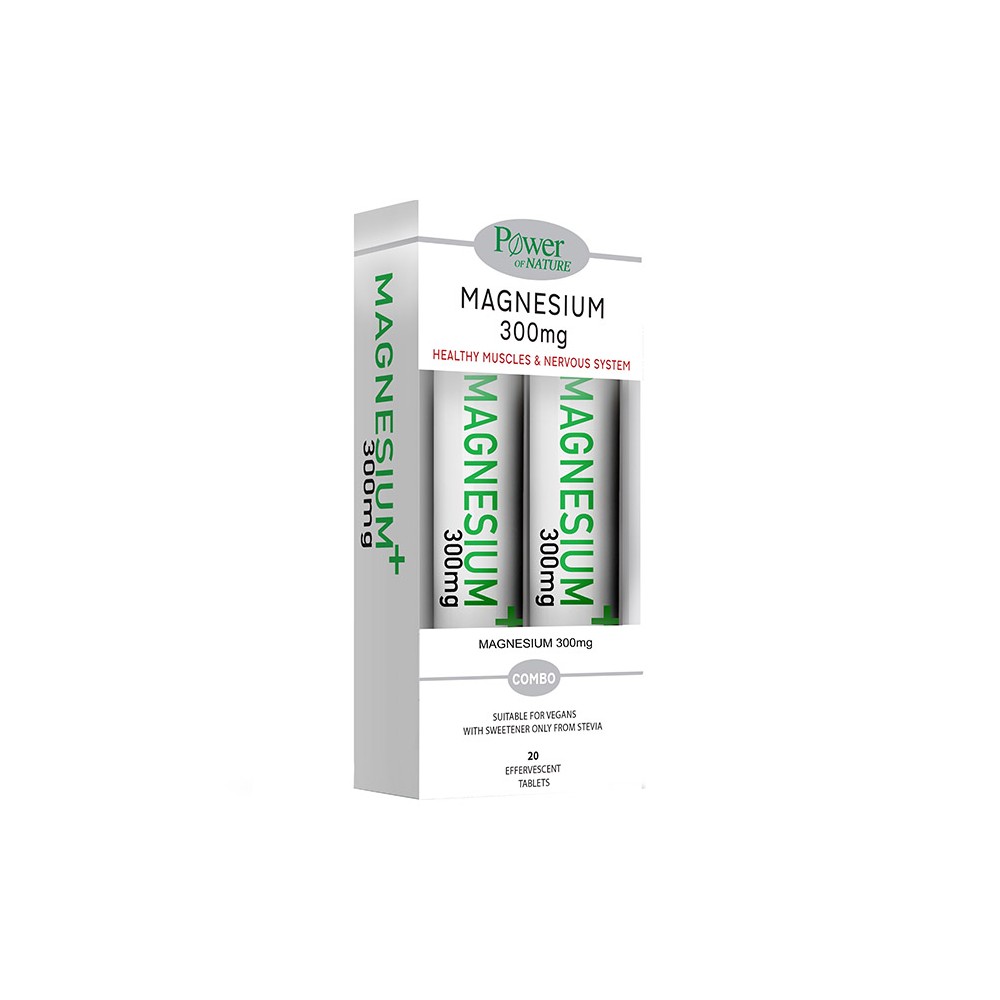 1 Power of Nature Promo Magnesium 300mg & B6 Stevia - Μαγνήσιο, Γεύση Λεμόνι - Image 1
