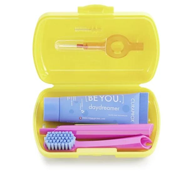 Curaprox Travel Set Στοματικής Υγιεινής Ταξιδίου Κίτρινο