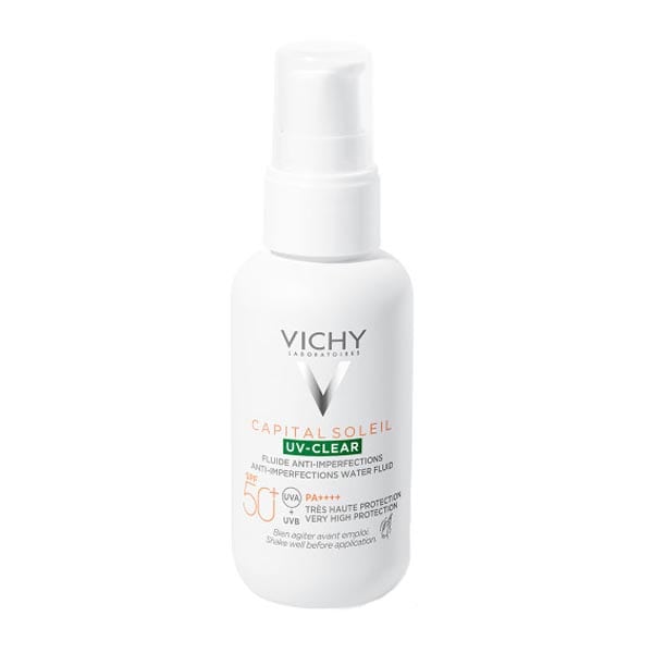 Vichy Capital Soleil UV-Clear SPF50+  - Αντιηλιακή Προσώπου, Λιπαρό Δέρμα & Δέρμα με Τάση Ακμής