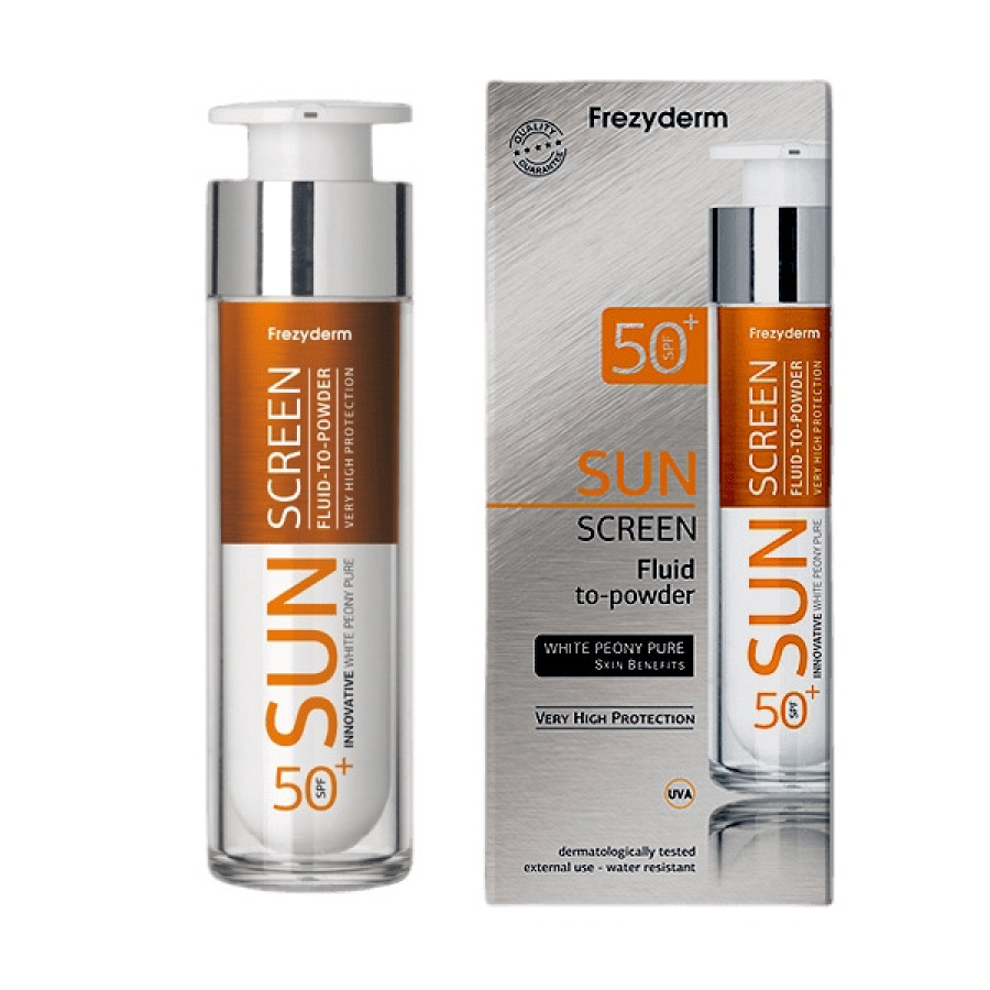 8 Frezyderm Sun Screen Fluid to Powder SPF50+ - Αντιηλιακό Προσώπου με Αίσθηση Πούδρας - Image 1