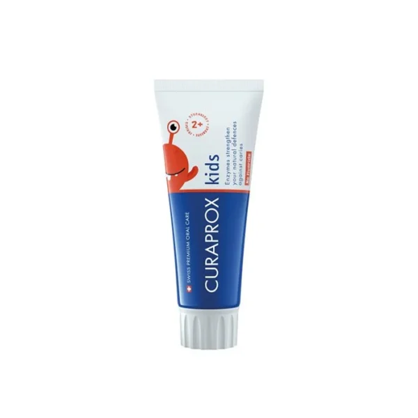 Curaprox Toothpaste For Kids Παιδική Οδοντόκρεμα από 2 Ετών και Άνω με Γεύση Φράουλας με Φθόριο 950ppm, 60ml