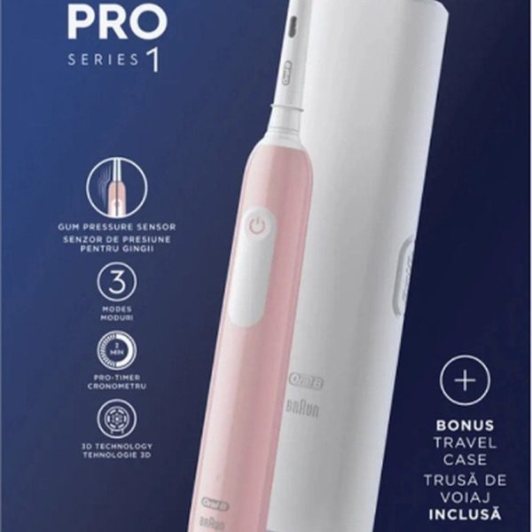 Oral-B Pro Series  Ηλεκτρική Οδοντόβουρτσα Ροζ  & Θήκη Ταξιδιού