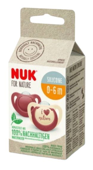 Nuk Πιπίλες Σιλικόνης Nature για 0-6 μηνών Nature Μπεζ 2τμχ