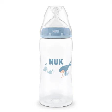 NUK First Choice Πλαστικό Μπιμπερό με Δείκτη Ελέγχου Θερμοκρασίας 3m+, 300ml