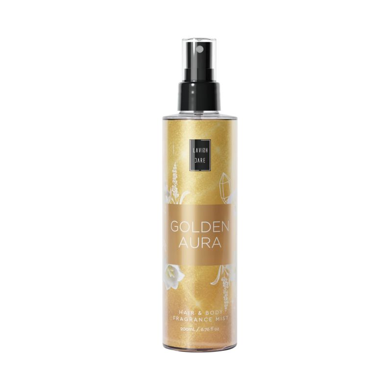 LC - Golden Aura Hair-Body Mist-800x800 LAVISH CARE Golden Aura - Fragrance Mist - 200ml - Image 1