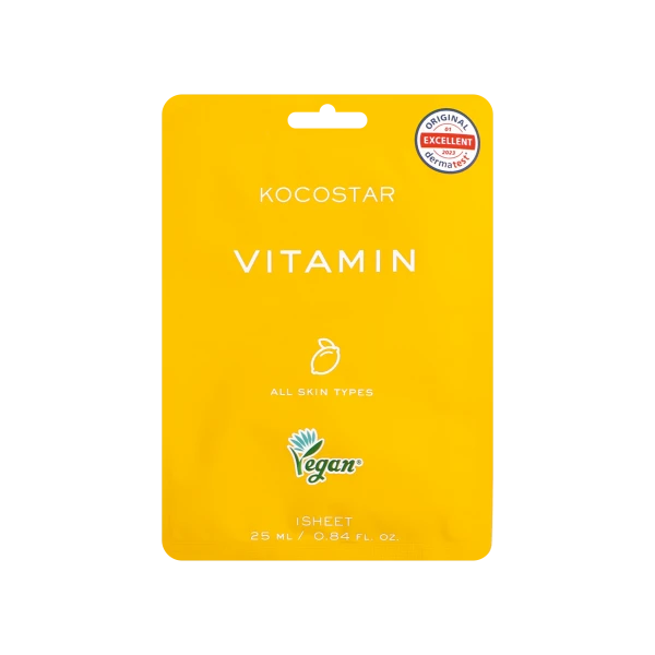 Kocostar Vitamin Sheet Εμποτισμένη Μάσκα Αναζωογόνησης και Λάμψης 25ml mask