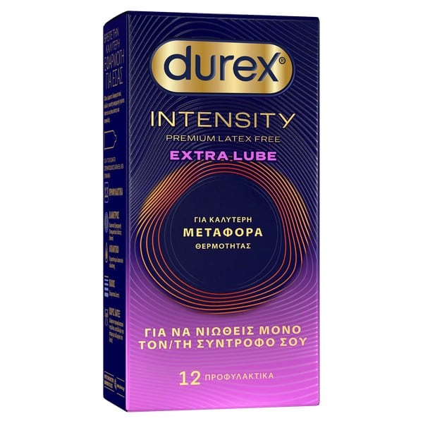 Durex Intensity Extra Lube Εξαιρετικά Λεπτά Προφυλακτικά Latex-Free με Extra Λιπαντικό