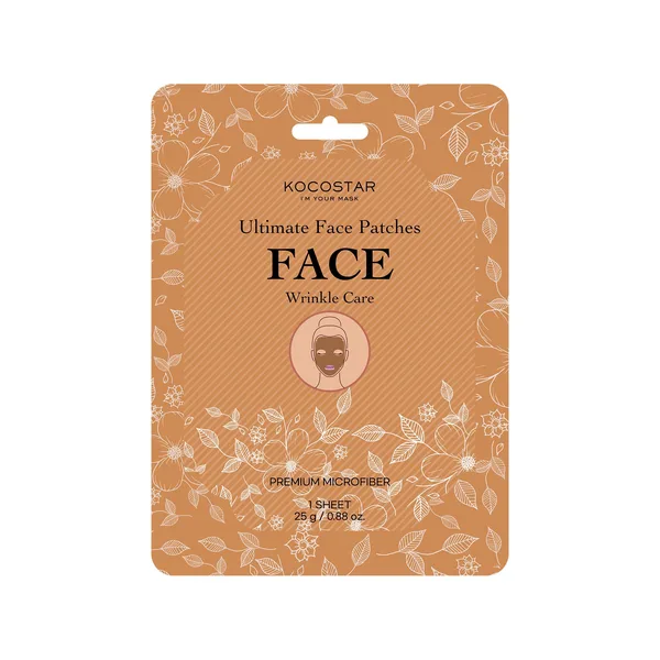 61e00fdbba3556745795c3a008a7bbee.jpg Kocostar Ultimate Face Patches Face Wrinkle Care, 1 Sheet mask - Image 1