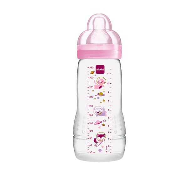 Πλαστικό Μπιμπερό Easy Active Κατά των Κολικών με Θηλή Σιλικόνης 4+ μηνών 330ml